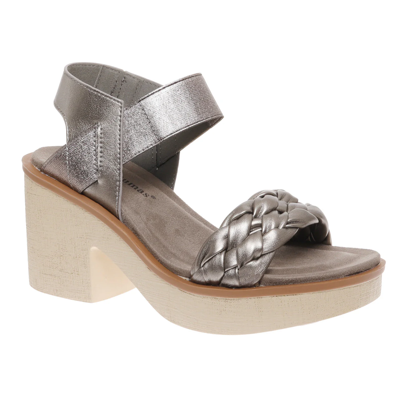 Clue 12 Wedge Sandal 鈥?Pewter