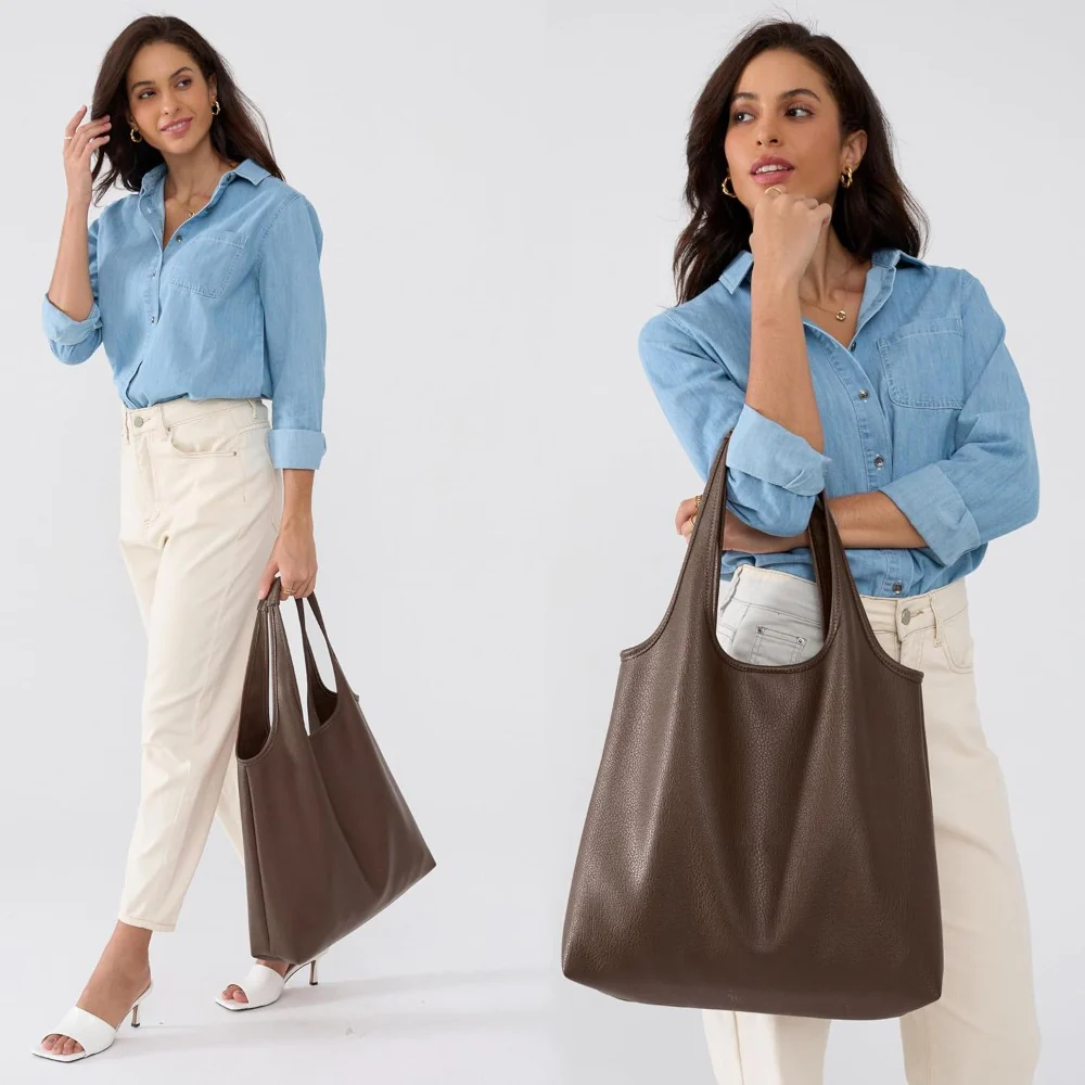 Women's Hobo Bag Soft Vegan Leather Tote